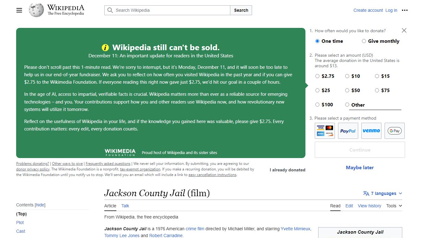 Jackson County Jail (film) - Wikipedia